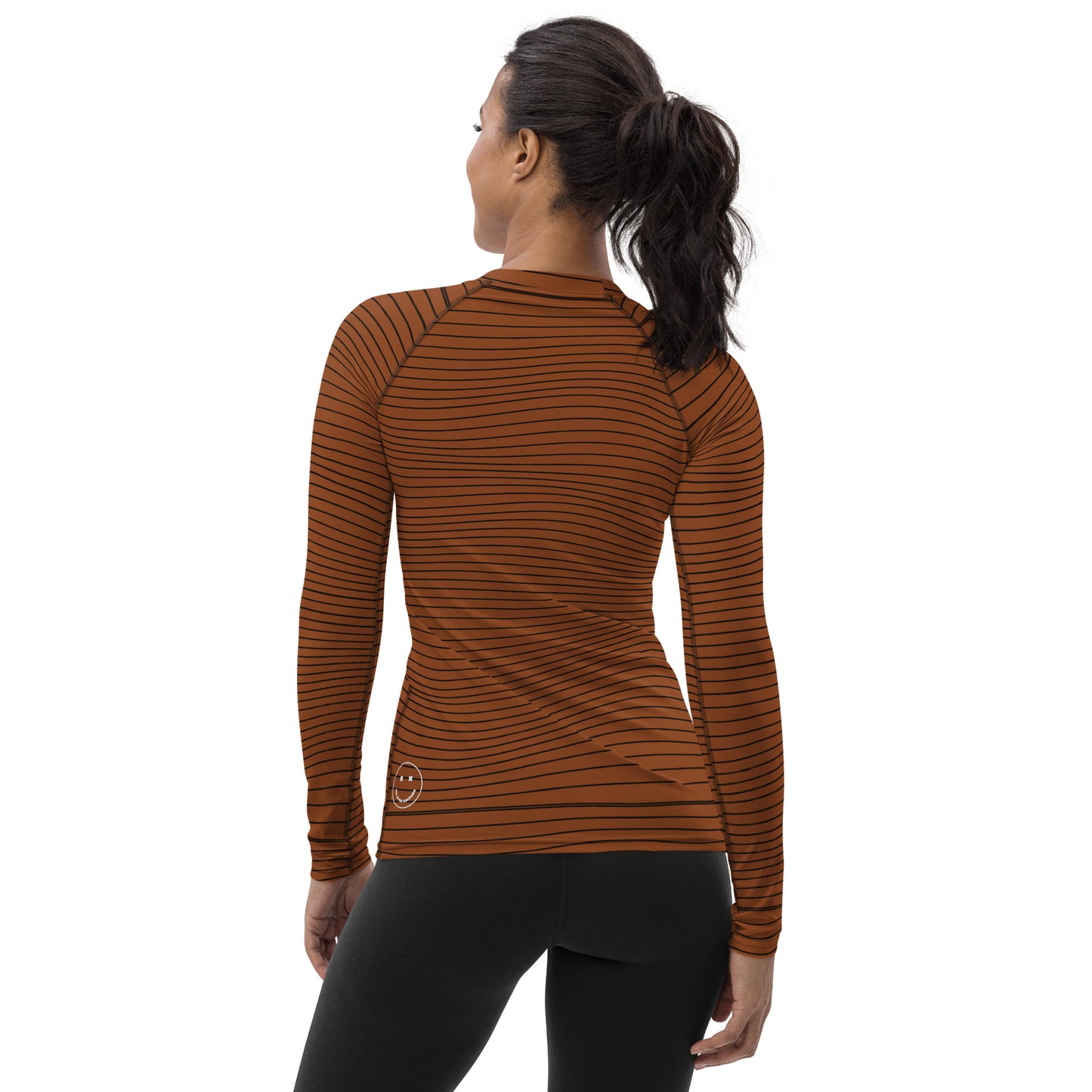 Women's Brown Wave Rashguard
