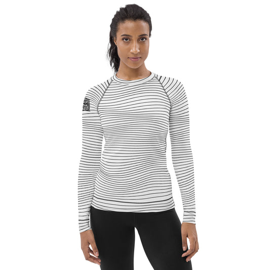 Women's White Wave Rashguard