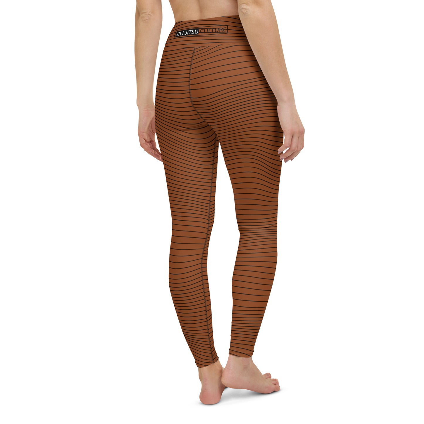 Women's Brown Wave Leggings