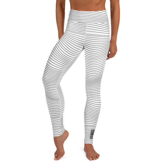 Women's White Wave Leggings