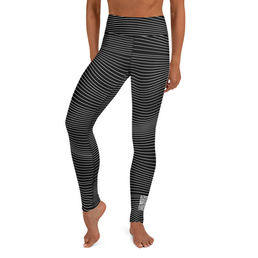 Women's Black Wave Leggings