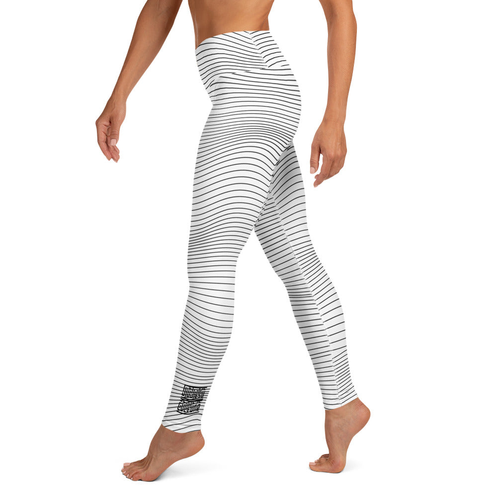 Women's White Wave Leggings