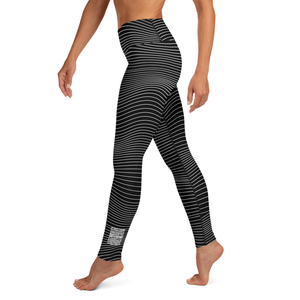 Women's Black Wave Leggings