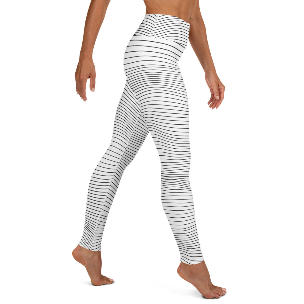 Women's White Wave Leggings